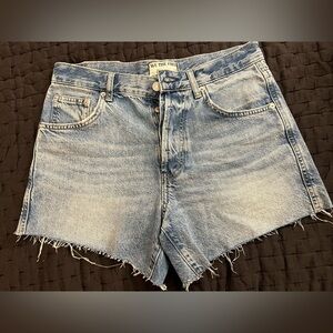 We The Free Blue Jean Shorts Distressed Vintage Style
